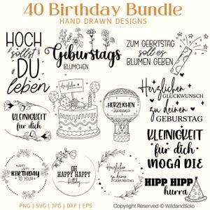 40 Deutsches Geburtstags SVG, Plotterdatei Geburtstag, 40 Deutsches Geburtstags Plotter, 40 Deutsches Geburtstags SVG, Cut For Cricut Silhouette