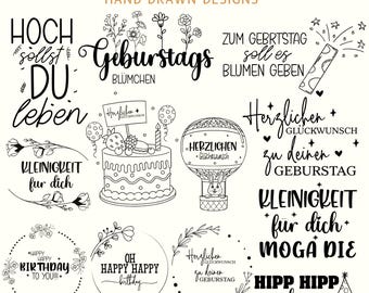 40 Deutsches Geburtstags SVG, German Plotter File svg, Birthday Plotter File Svg, German Saying Svg, Cut For Cricut Silhouette