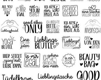 Deutsche Taschen Sprüche SVG Bundle, Tasche Sprüche svg, Taschensprüche svg, Cricut Silhouette Studio, Jutebeutel Plotten svg, One the Jutes