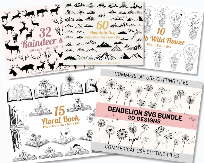 5000+ SVG-Design-Bundle, T-Shirt-Designs SVG, Blumen Svg, Cricut, Silhouette, Silhouette Schnittdateien, Mega Bundle, Bild 2