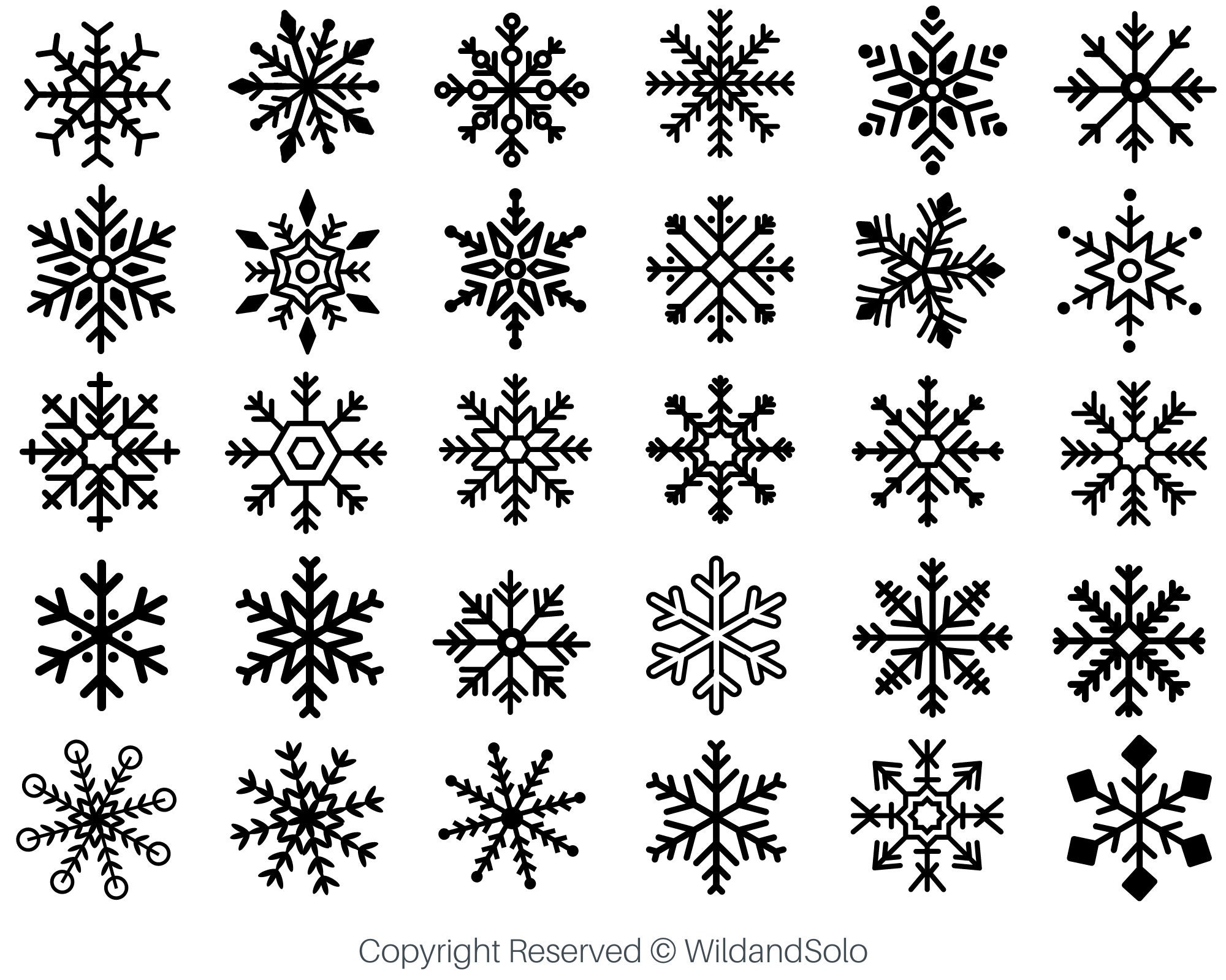 Snow Flakes Svg Bundle, Snowflakes SVG, Snow Svg, Winter Svg