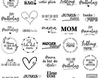 Muttertag SVG Bundle, Mutter Zitate, Muttertags Design, Mama SVG, Gesegnete Mama SVG, Alles Gute zum Muttertag, Digitaler Download"