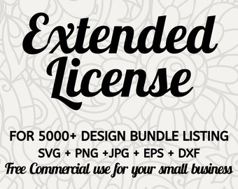 EXTENDED License for 5000+ Design Bundle listing By Solo Wild