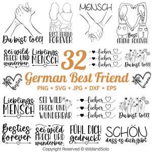 32 Plotterdatei Beste Freundin SVG, Beste Freunde SVG Bundle, Freundschaft Svg, Schwerster SVG, Freundschaft Zitate svg, Friends svg