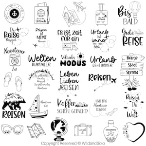 Duitse reisplotterbestand svg bundel, Duits Reisen ontwerp, Urlaub svg, Sommer Spruch svg, strand svg, Cricut Silhouette Studio, vakantie svg