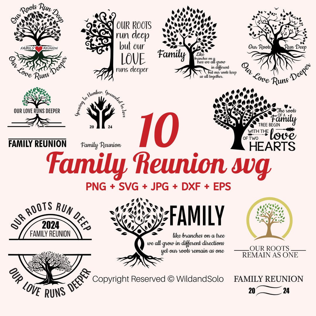 Family Reunion 2024 Svg Bundle, Family Tree With Quotation Svg, Our ...