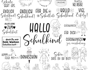 30 German zurück zur Schule Svg Bundle, Back To School Svg, German Design, First Day In School, Back To School Quotes, Silhouette File