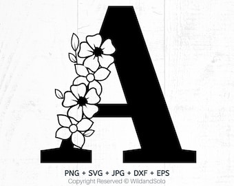 A to Z Floral Alphabet svg, Flower Alphabet, Floral Letter svg, Initial Svg, Floral Alphabet png, Floral initials, Floral Wedding Alphabet