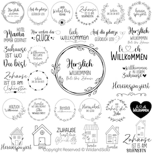 Plotterdatei Haus Deutsch, Haus Herz Liebe, Botanische Cricut, Haus Zitate, Cricut, Sofort Download