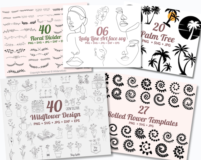 5000+ SVG-Design-Bundle, T-Shirt-Designs SVG, Blumen Svg, Cricut, Silhouette, Silhouette Schnittdateien, Mega Bundle, Bild 4