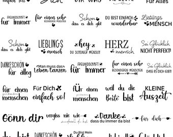 Danke svg Bundle, Danke Design, Deutsches Schriftzug Design, Deutscher Spruch svg, Plotter Datei, Cricut Silhouette, Digitale Datei