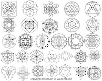 Heilige Geometrie-Svg-Bundle, minimalistisches Svg, Tattoo-Svg, Mandala-Svg, Form-Svg, Abstraktes Svg, Astrologie-Svg, kommerzielle Nutzung inbegriffen