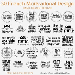 フランス語のモチベーション SVG デザイン、フランス語のデザイン、フランス語の格言、引用 SVG、T シャツ デザイン、プロッター ファイル、デジタル ファイル、即時ダウンロード