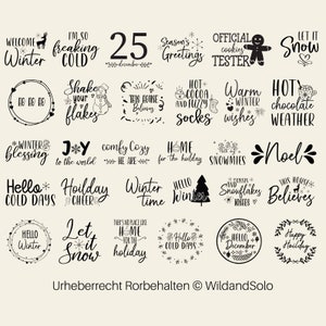 Christmas plotter file svg, lettering Christmas german, Winter Plotter Files SVG, Christmas Tree svg, German plotter file, Winter Svg