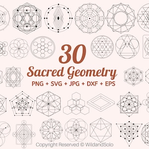 Sacred Geometry Svg Bundle, Minimalistic Svg, Tattoo Svg, Mandala Svg, Shape Svg, Abstract Svg, astrology svg, Commercial Use Included