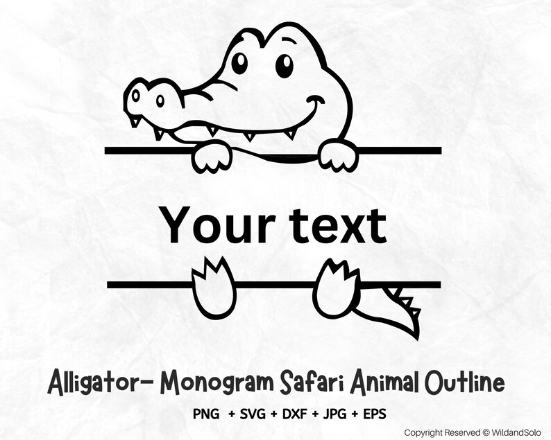 Alligator Split Safari Animal Svg, Safari Animals Outline Svg, Safari ...