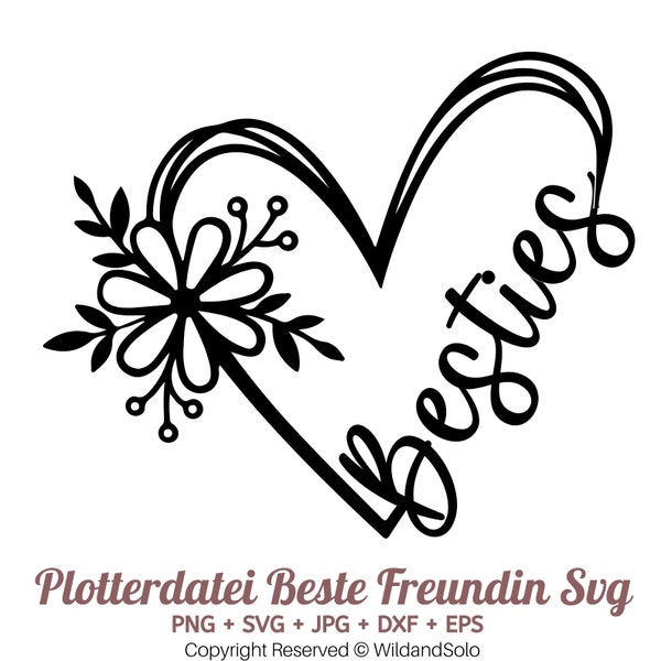 Besties Plotterdatei Svg ,Plotterdatei Beste Freundin svg, Beste Freunde SVG Bundle, Freundschaft SVG, Schwerster SVG, Friends svg