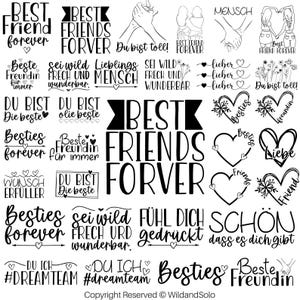 32 Plotterdatei Beste Freundin SVG, Beste Freunde SVG Bundle, Freundschaft Svg, Schwerster SVG, Freundschaft Zitate svg, Friends svg