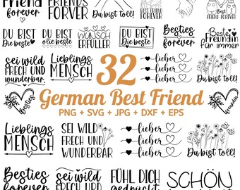 32 plotterdatei beste Freundin SVG, beste Freunde SVG-bundel, Freundschaft SVG, Schwerster Svg, Freundschaft Zitate svg, vrienden svg