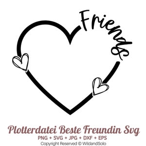 Friends Plotterdatei SVG, Plotterdatei Beste Freundin SVG, Beste Freunde SVG Bundle, Schwerster SVG, Freundschaft Zitate, Friends svg