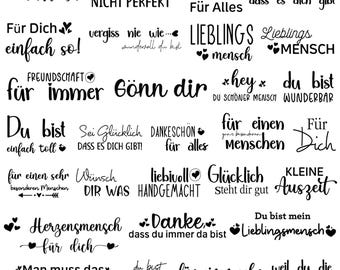 Danke svg Bundle, Danke Design, Deutsches Schriftzug Design, Deutscher Spruch svg, Plotter Datei, Cricut Silhouette, Digitale Datei