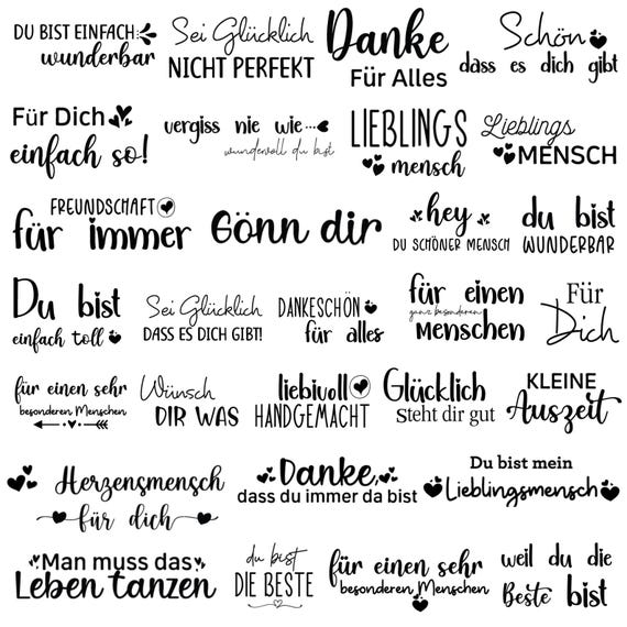 Danke svg Bundle, Danke Design, Deutsches Schriftzug Design, Deutscher Spruch svg, Plotter Datei, Cricut Silhouette, Digitale Datei