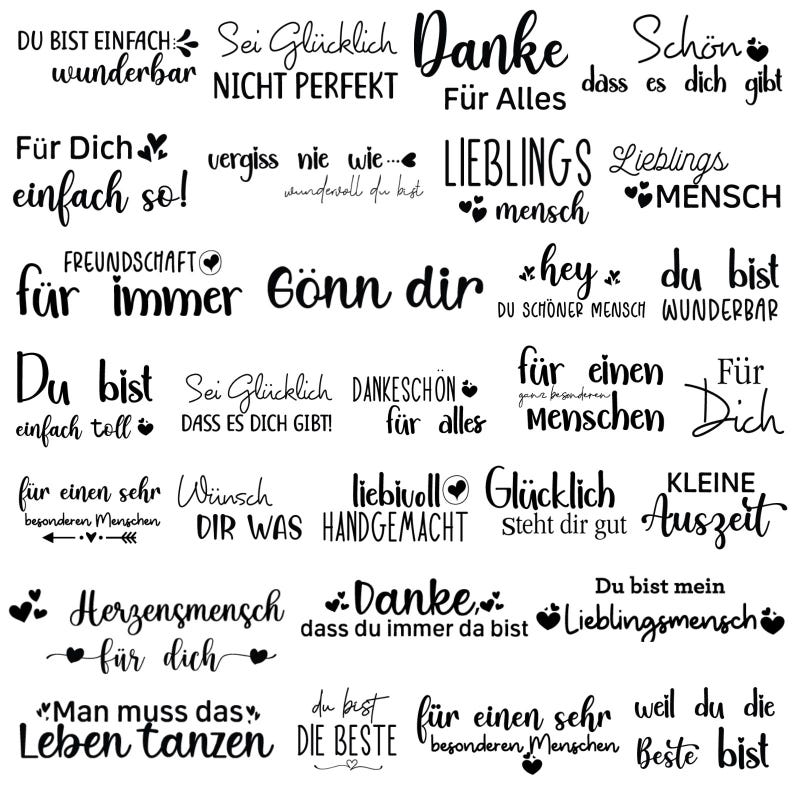 Danke svg Bundle, Danke Design, Deutsches Schriftzug Design, Deutscher Spruch svg, Plotter Datei, Cricut Silhouette, Digitale Datei image 1