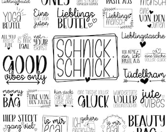 German Bag Sayings SVG Bundle, Bag sayings bundle svg, Cricut Silhouette Studio, jute bag plotting svg, One of the Jutes, pocket sayings svg