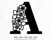 A to Z Floral Alphabet svg, Flower Alphabet svg, Floral Letter svg, Initial Svg, Floral Alphabet, Floral initials, Floral Wedding Alphabet