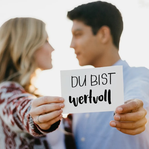 Du bist wertvoll | Ermutigung | Hoffnung | Postkarte | Christlich | Glaube Postkarte | Worte aus der Bibel | Geschenk | Segensworte