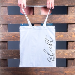 geliebt | Römer 5, 8 | Stoffbeutel | Christlicher Stoffbeutel | Tasche | Beutel | Geschenk