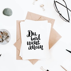 Du bist nicht allein | Postkarte | christlich | Grußkarte | Ermutigung | Zuspruch | Postkarten | Geschenk | Hoffnung | Einsamkeit