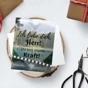 Psalm 18,2 | Ich liebe dich, Herr! Du bist meine Kraft! | Postkarte | Bibelvers | Glaube | Christlich | Bibel | Gott | Jesus | Geschenk