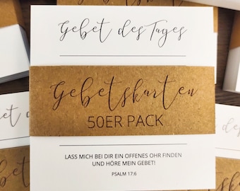 Gebetskarten | 50er Set | Psalm | Gebet | Beten | Prayer Cards | Schriftkarten | Christlich | Glaube | Bibel | Geschenk | Stille Zeit