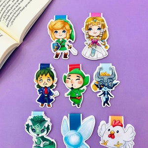 伝説、ビデオゲーム、リンク、トライフォース、プリンセス、オカリナ、ラインベック、ミドナ、ファイト、ブレイブ、アドベンチャーのマグネットブックマーク