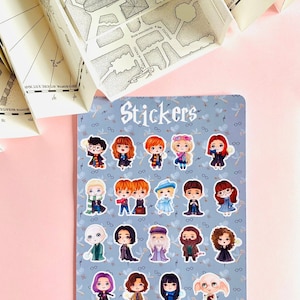 Stickers feuille magiciens bébé école de magie pour Bullet, Agenda, Bujo, Planner, Magic World Stickers