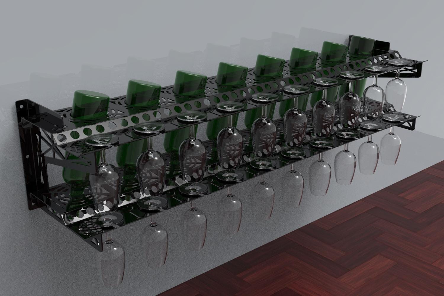 Wine Rack Digital Files: Laser Cut DXF, PDF, STL - Etsy