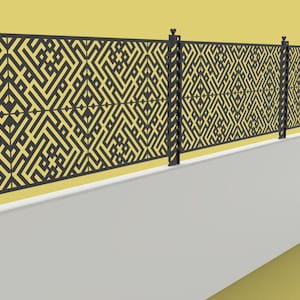 Laser cut Patterned Metal Fence Design