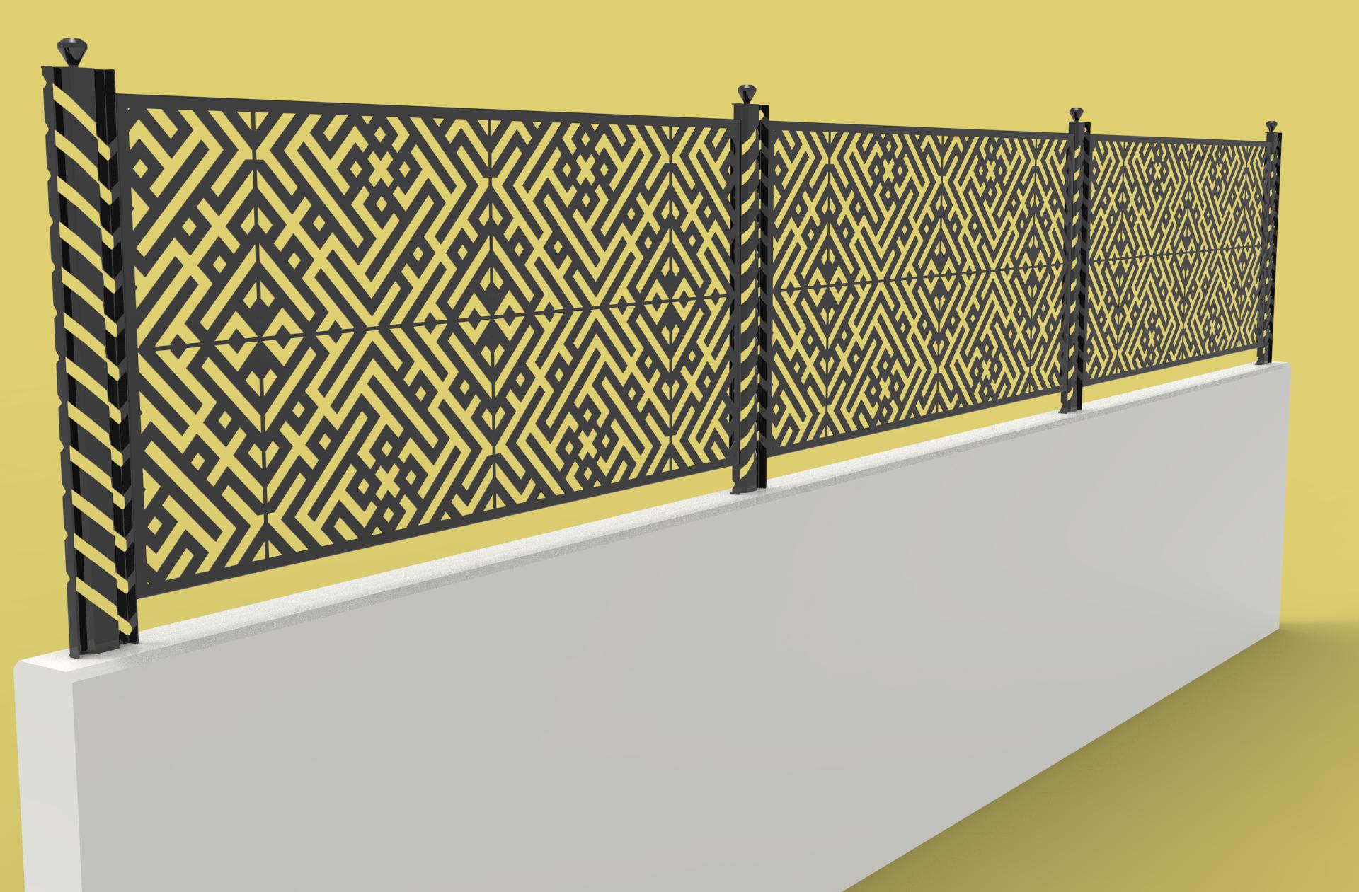 Patterned Fence Laser Cut Patterned Metal Fence Design - Etsy
