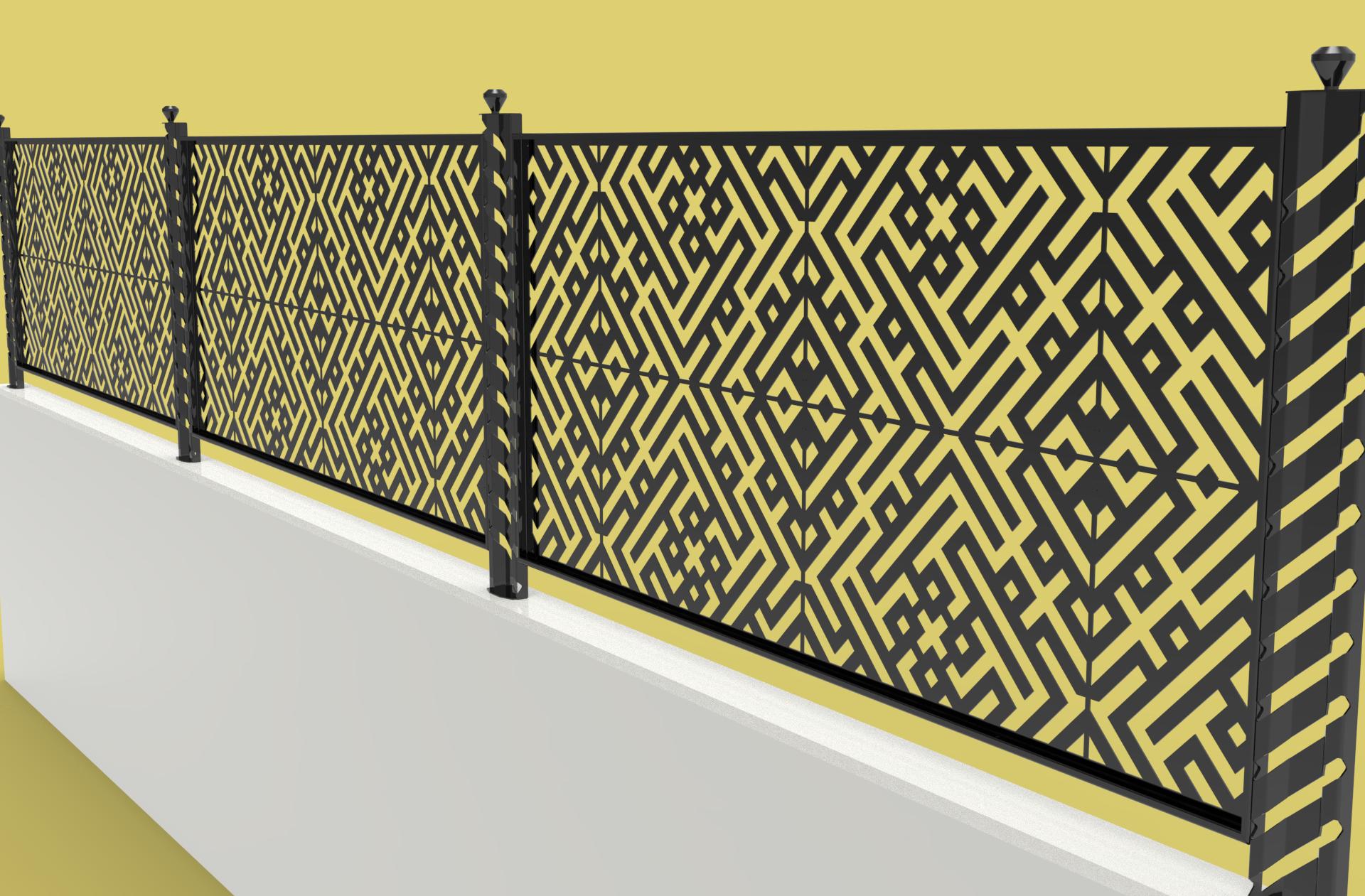 Patterned Fence Laser Cut Patterned Metal Fence Design - Etsy