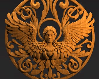 Detailed Angel Relief Digital Model