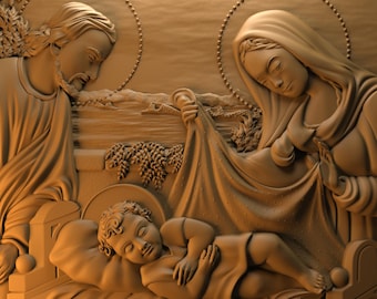The Nativity of Jesus 3D Relief Model