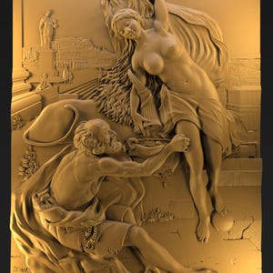 Roman Mythology Relief 3D Model | Digital Product with STL & Vectric Aspire Compatibility
