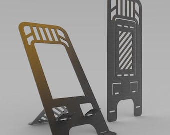 Metal Phone Stand Laser Cut File | Portable Desktop Holder (Digital Download)
