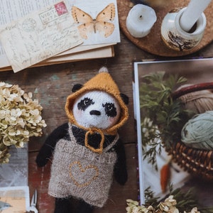 PDF knitting pattern: Bruno the Panda. Cute children toy, soft toy, taddy bear image 2