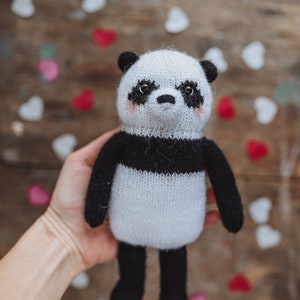 PDF knitting pattern: Bruno the Panda. Cute children toy, soft toy, taddy bear image 4