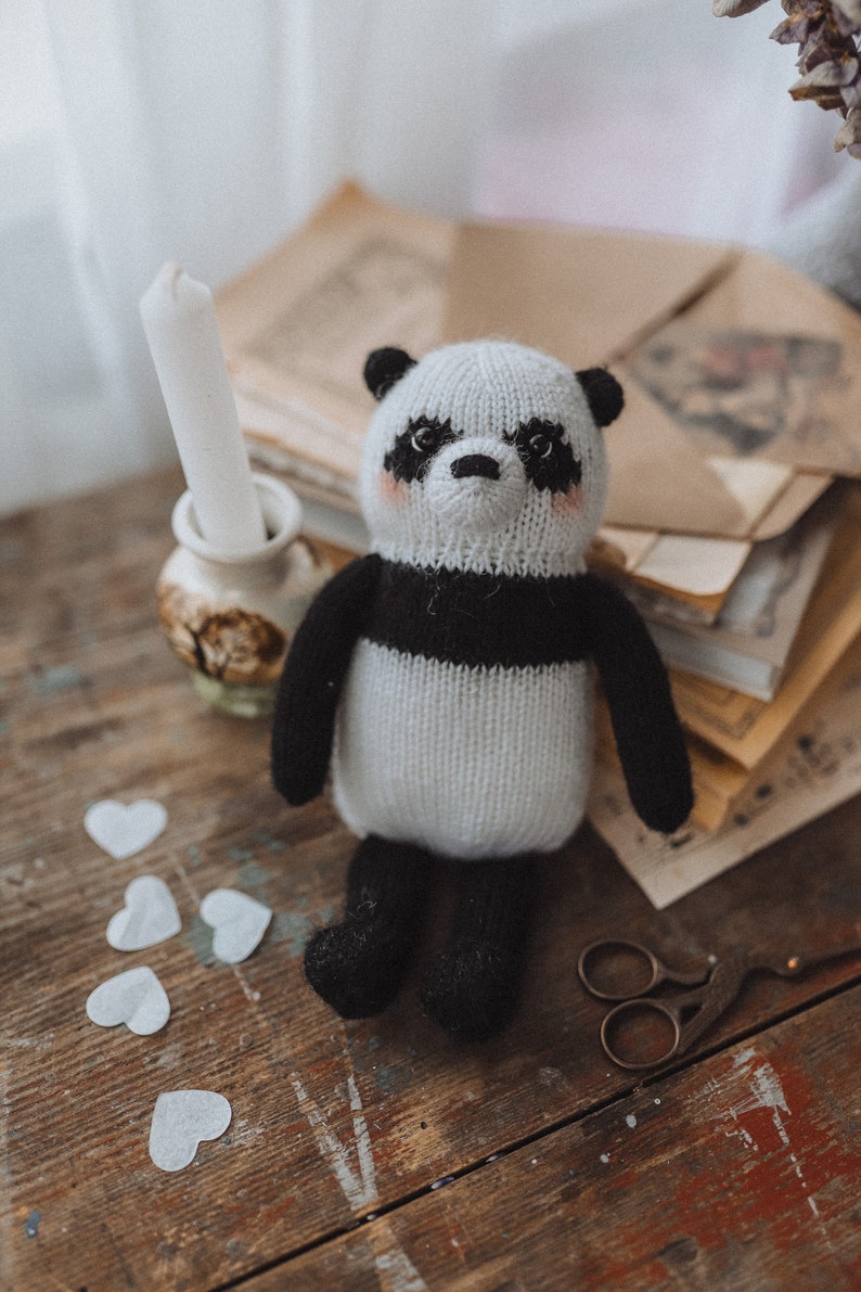 PDF knitting pattern: Bruno the Panda. Cute children toy, soft toy, taddy bear image 10