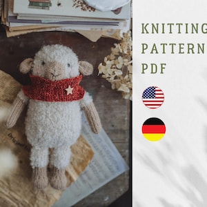 Sheep knitting pdf pattern, cute lamb, amigurumi pattern, Easter toy, Christmas toy