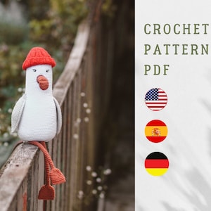 PDF CROCHET PATTERN  gull, amigurumi, amigurumi pattern, amigurumi bird, zoomigurumi, crochet animal