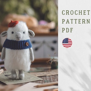 PDF Lamb crochet pattern, crochet sheep toy, cute lamb, amigurumi pattern.